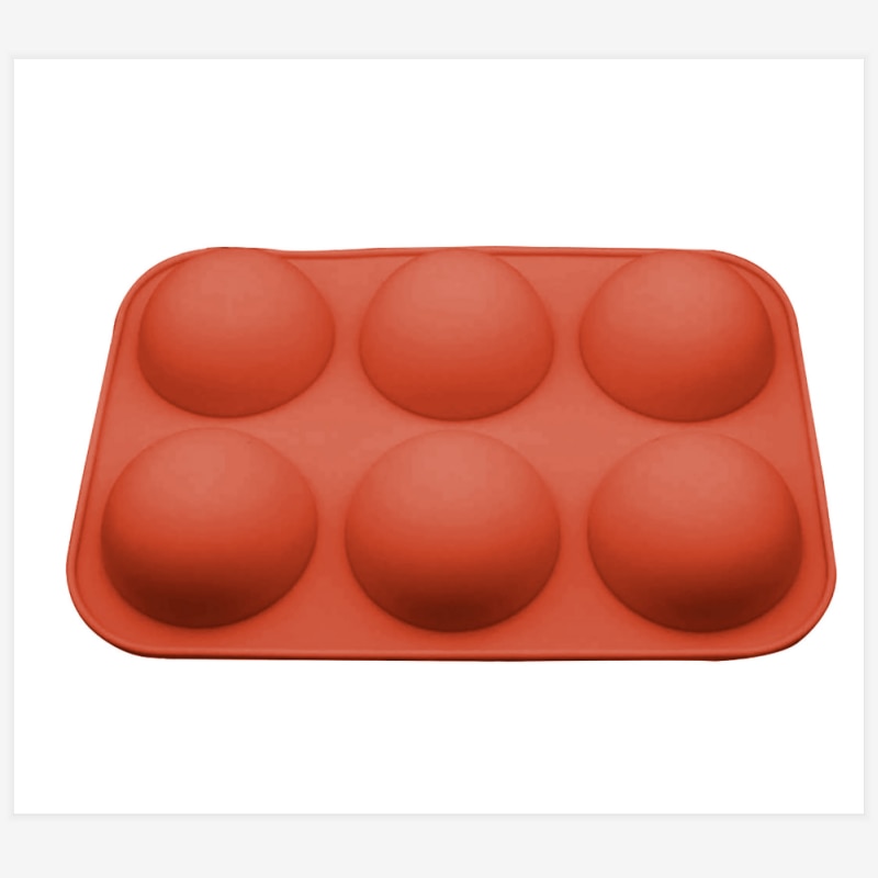 Sphere Silicone Mold 6 Cavity Tray Sphere Silicone Mold 6 Cavity Tray