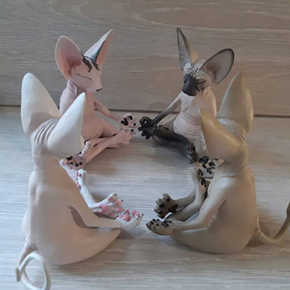 Sphynx Cat Statue Collectible Meditation Figurine