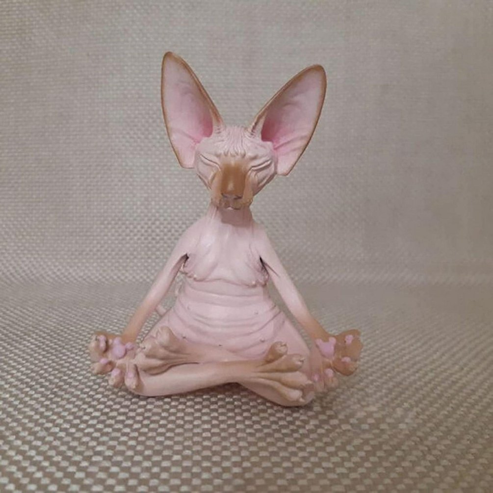 Sphynx Cat Statue Collectible Meditation Figurine