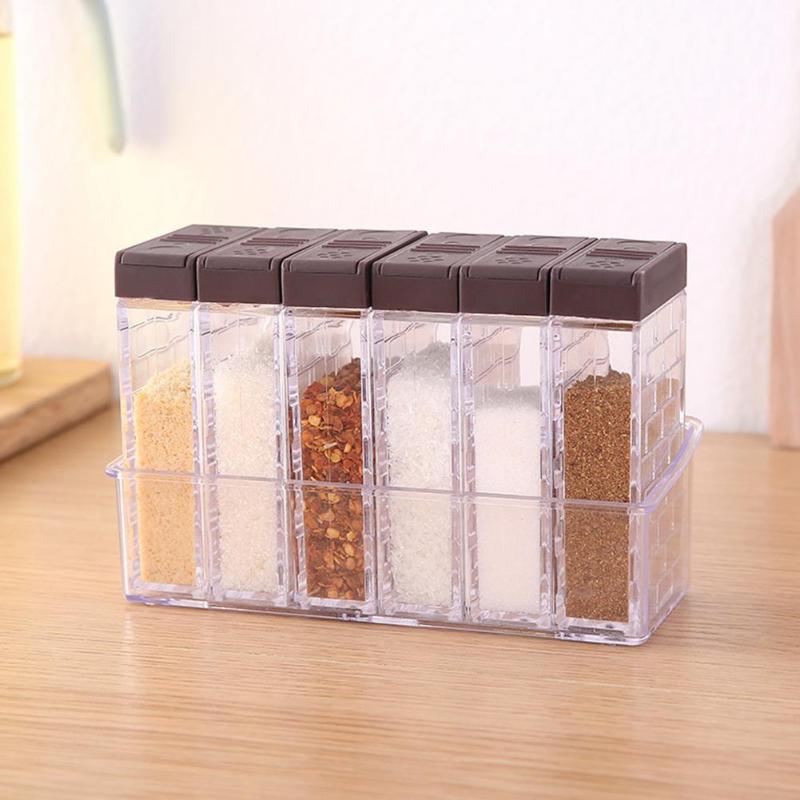 Spice Containers Set with Tray (6Pcs) Spice Containers Set with Tray (6Pcs)