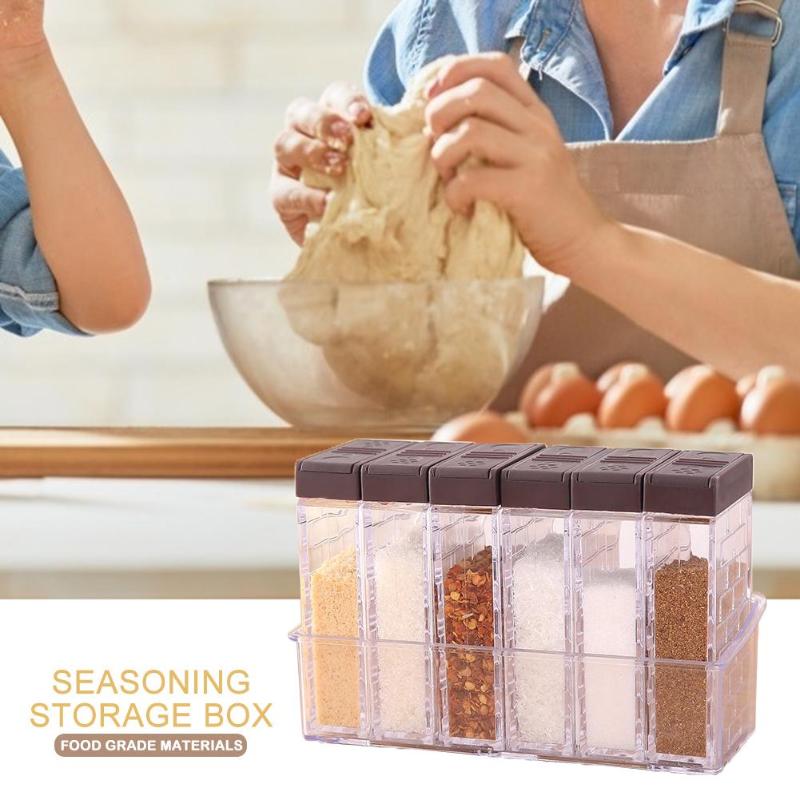Spice Containers Set with Tray (6Pcs) Spice Containers Set with Tray (6Pcs)