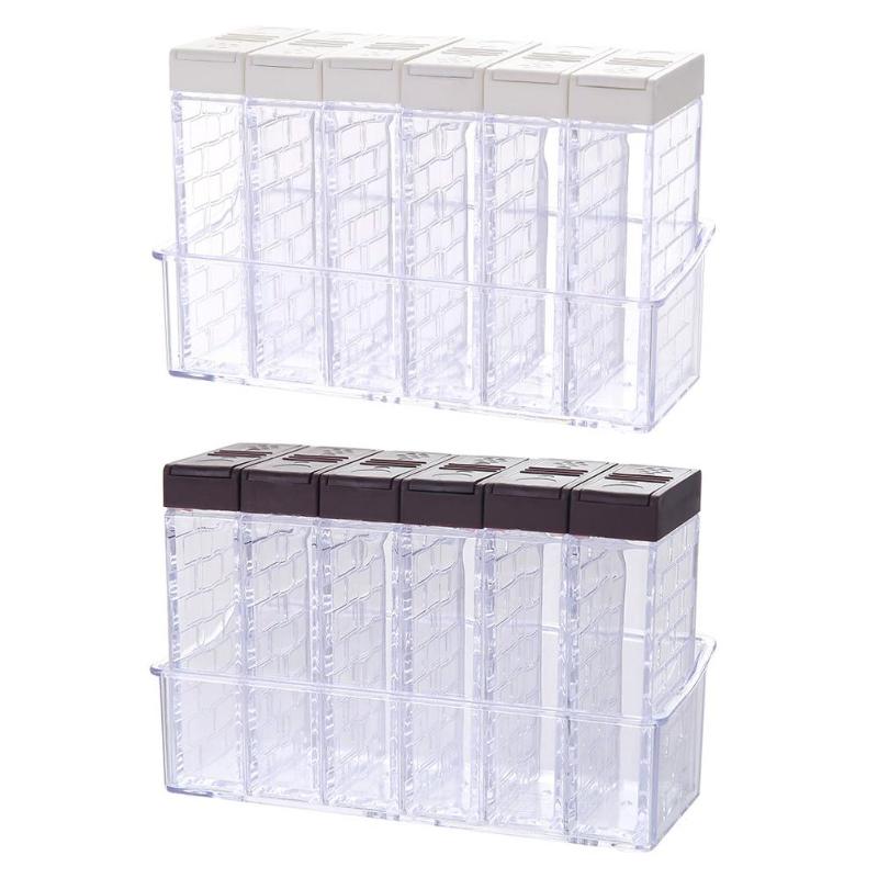 Spice Containers Set with Tray (6Pcs) Spice Containers Set with Tray (6Pcs)