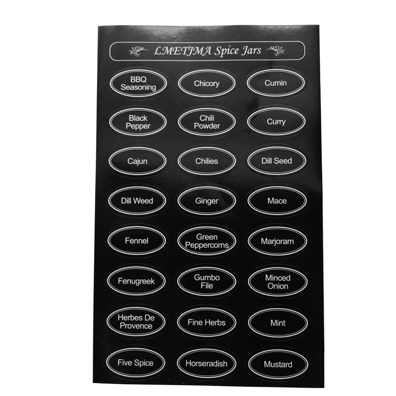 Spice Jar Labels Sticker Set (5pcs) Spice Jar Labels Sticker Set (5pcs)