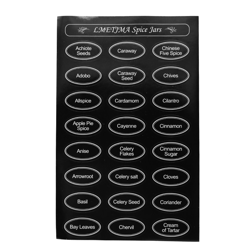Spice Jar Labels Sticker Set (5pcs) Spice Jar Labels Sticker Set (5pcs)