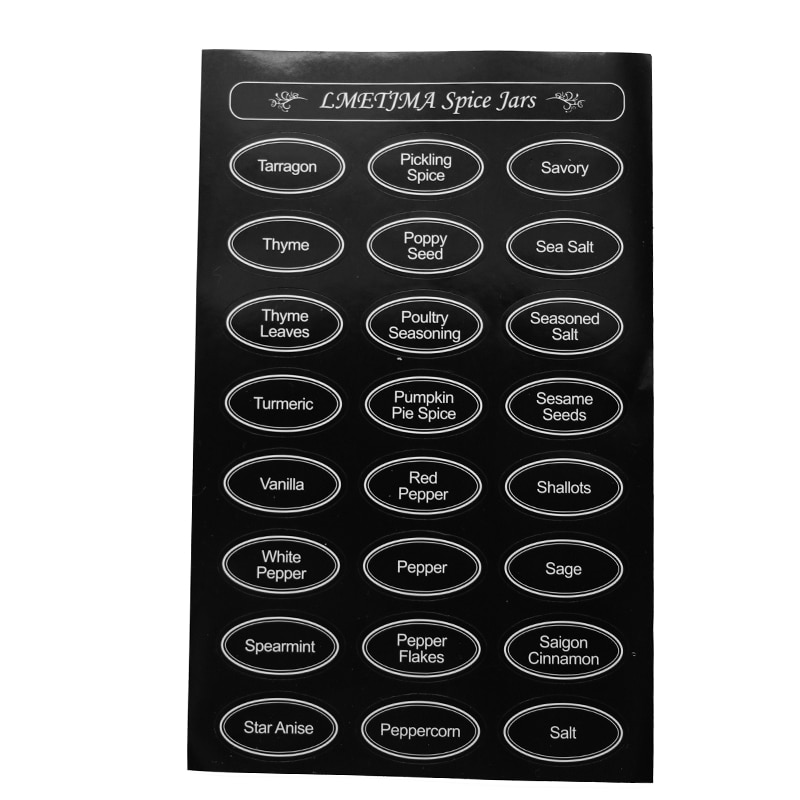 Spice Jar Labels Sticker Set (5pcs) Spice Jar Labels Sticker Set (5pcs)