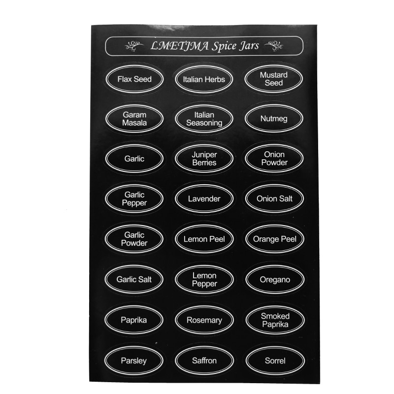Spice Jar Labels Sticker Set (5pcs) Spice Jar Labels Sticker Set (5pcs)