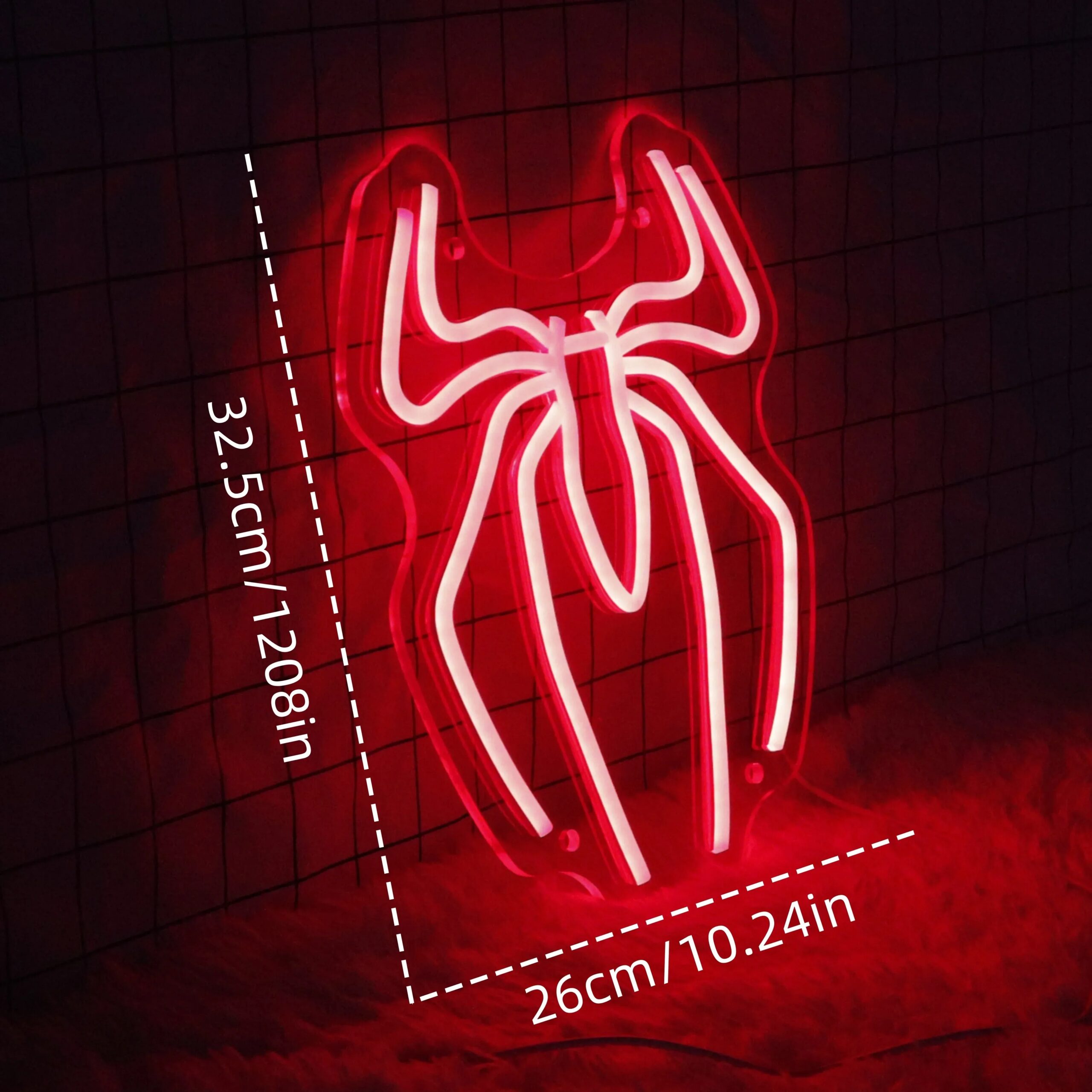 Spider Anime Neon Sign Led Light Up Sign,Neon Signs For Game Room Man Cave Bar Kids Bedroom Wall Decor Fun Birthday Gift