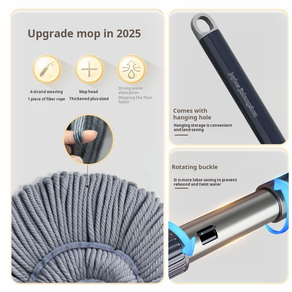 Spin Self-Wringing Mop 40cm JOYBOS Hands-Free Washing Floor Cleaner Wet Dry Household Microfiber Mops For Home Tolie Spin Self-Wringing Mop 40cm JOYBOS Hands-Free Washing Floor Cleaner Wet Dry Household Microfiber Mops For Home Tolie
