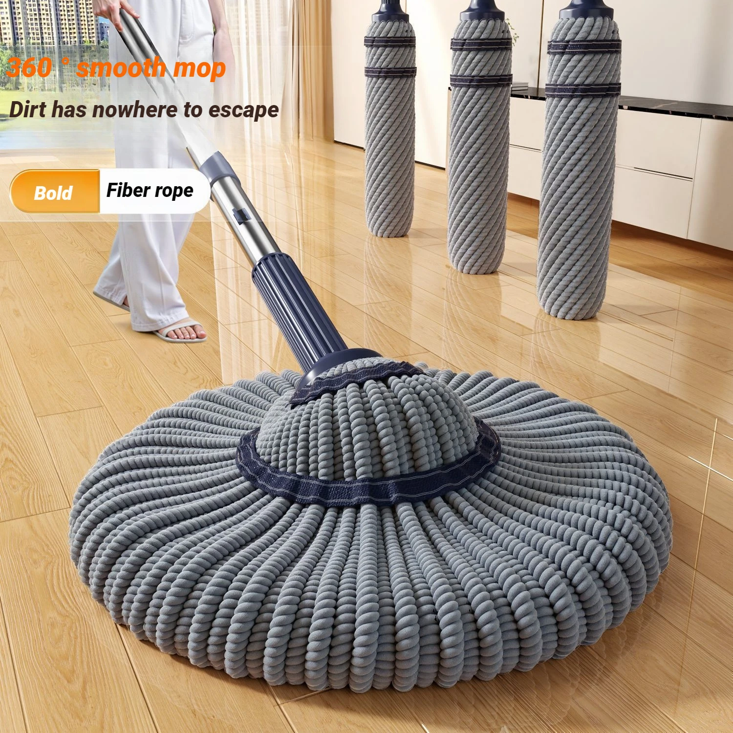 Spin Self-Wringing Mop 40cm JOYBOS Hands-Free Washing Floor Cleaner Wet Dry Household Microfiber Mops For Home Tolie Spin Self-Wringing Mop 40cm JOYBOS Hands-Free Washing Floor Cleaner Wet Dry Household Microfiber Mops For Home Tolie