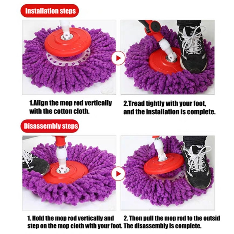 Spinning Mop Head Replacements (5 Pcs) Spinning Mop Head Replacements (5 Pcs)
