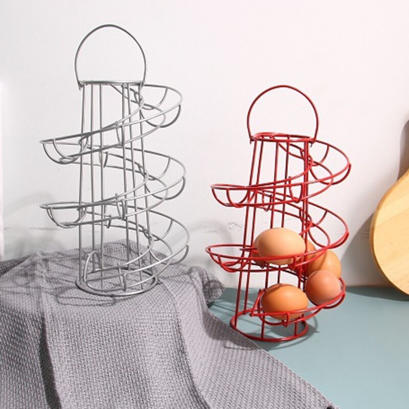 Spiral Iron Egg Holder Egg Dispenser