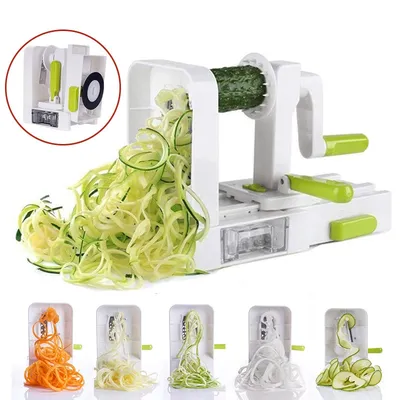 Spiral Vegetable Slicer 5 In 1 Cutter Spiral Vegetable Slicer 5 In 1 Cutter
