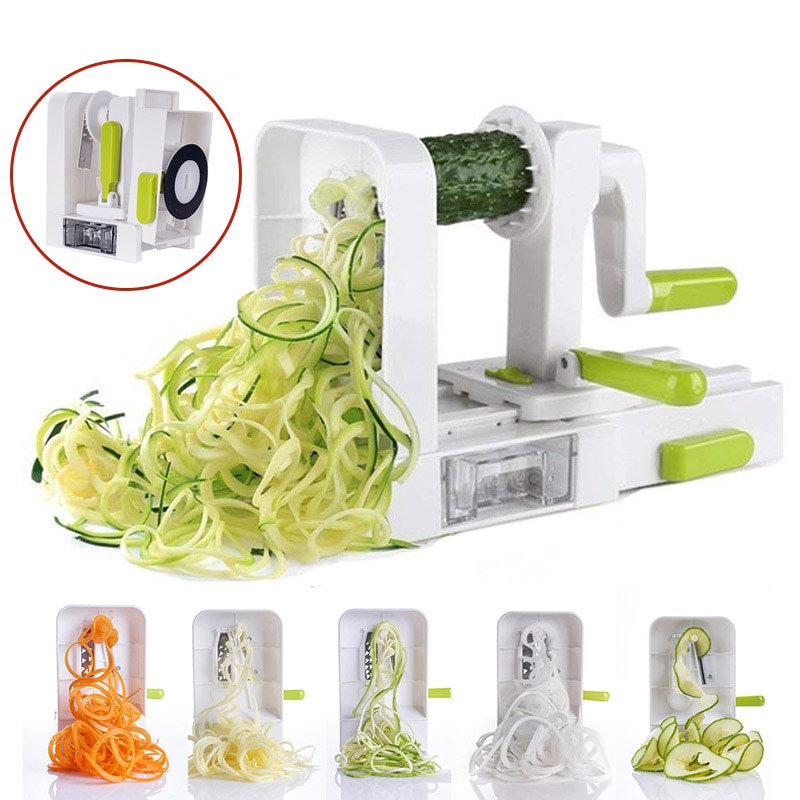Spiral Vegetable Slicer 5 In 1 Cutter