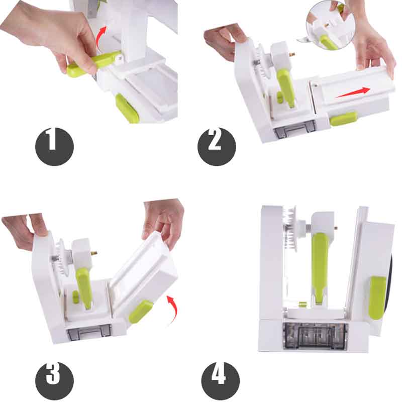 Spiral Vegetable Slicer 5 In 1 Cutter Spiral Vegetable Slicer 5 In 1 Cutter