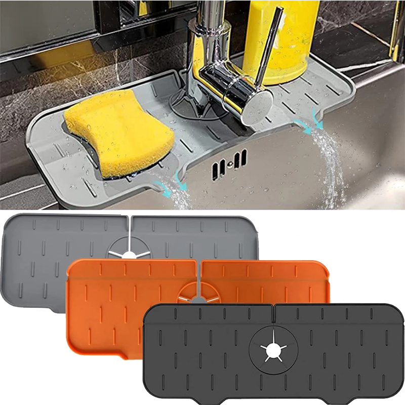 Splashproof Silicone Kitchen Faucet Mat