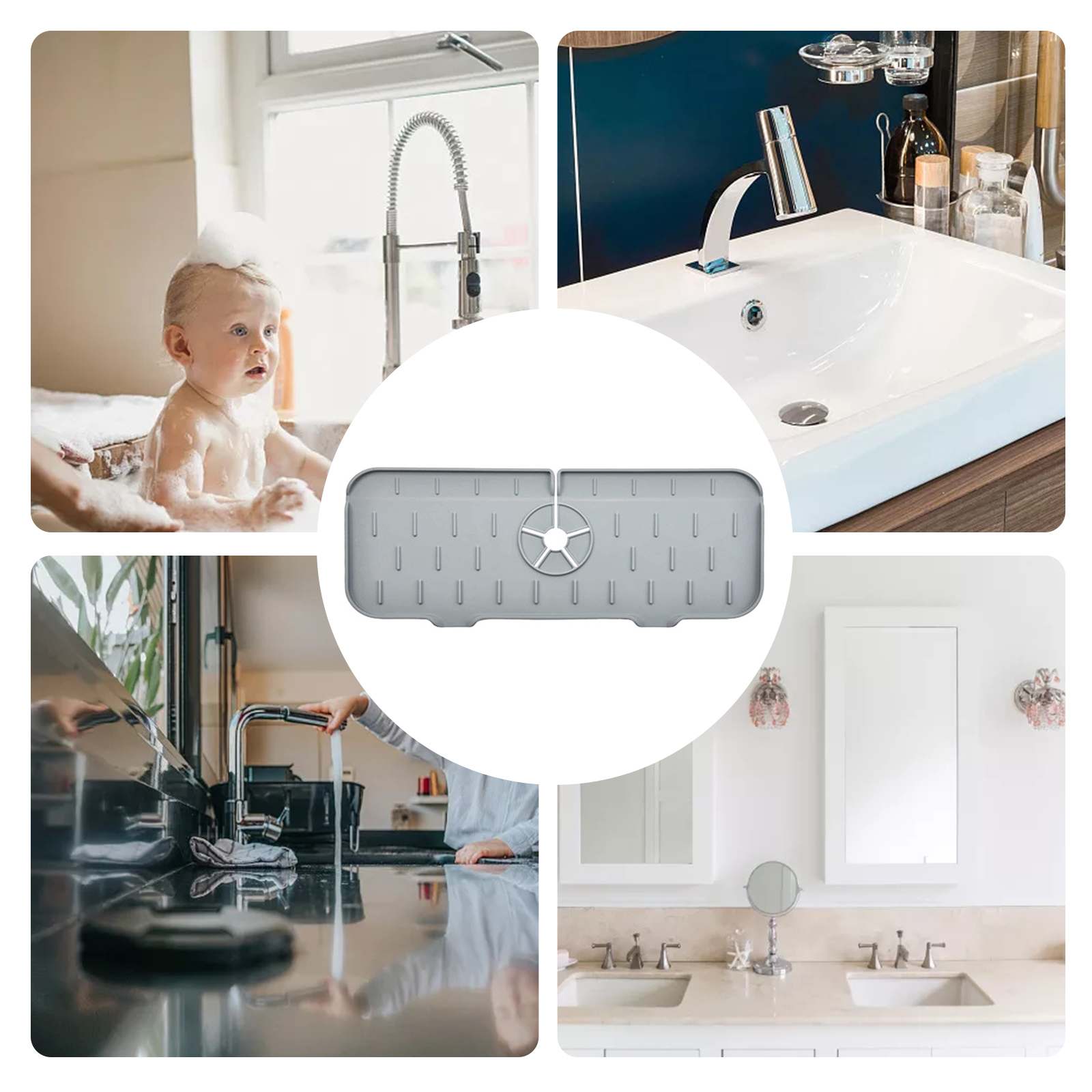 Splashproof Silicone Kitchen Faucet Mat Splashproof Silicone Kitchen Faucet Mat