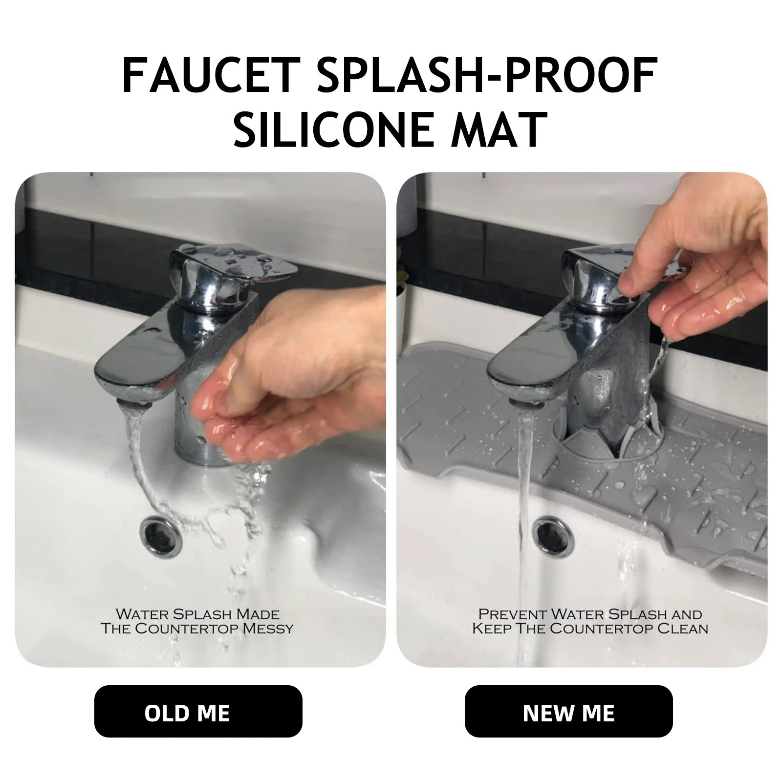 Splashproof Silicone Kitchen Faucet Mat Splashproof Silicone Kitchen Faucet Mat