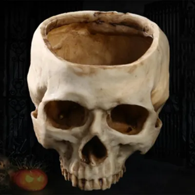 Spooky Human Skull Planter Spooky Human Skull Planter