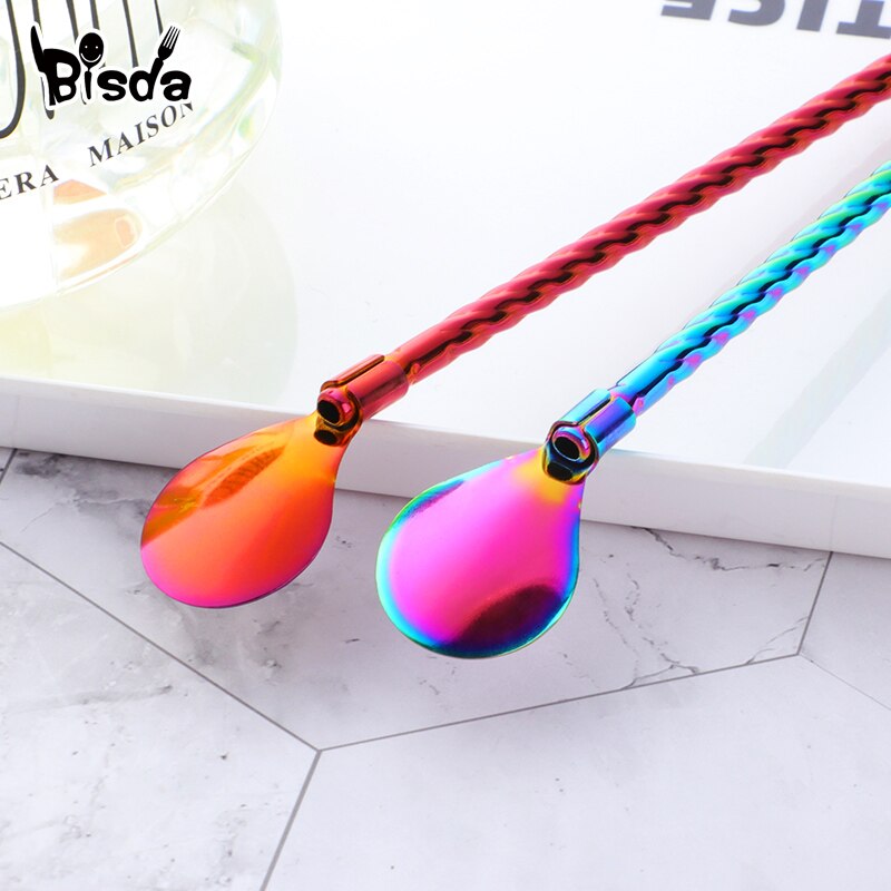 Spoon Straws Reusable Colored Spoons (2Pcs) Spoon Straws Reusable Colored Spoons (2Pcs)