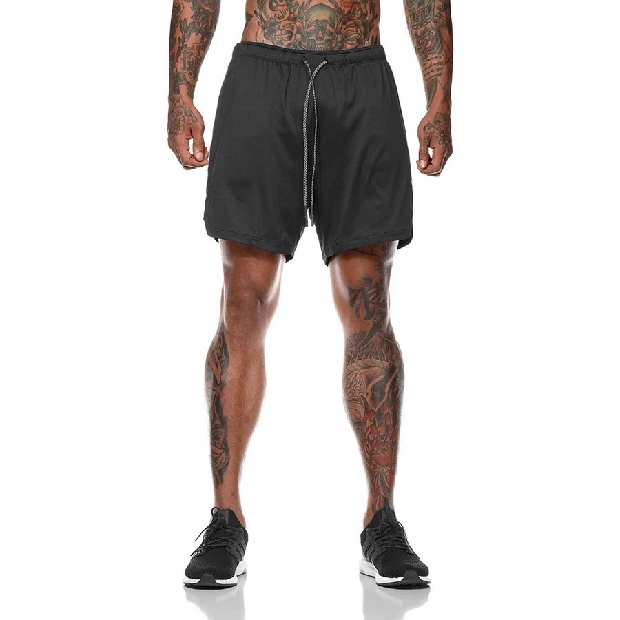 Sport Shorts Sportswear Double Deck Running Shorts 2 In 1 Beach Bottoms Summer Gym Fitness Training Jogging Short Pants