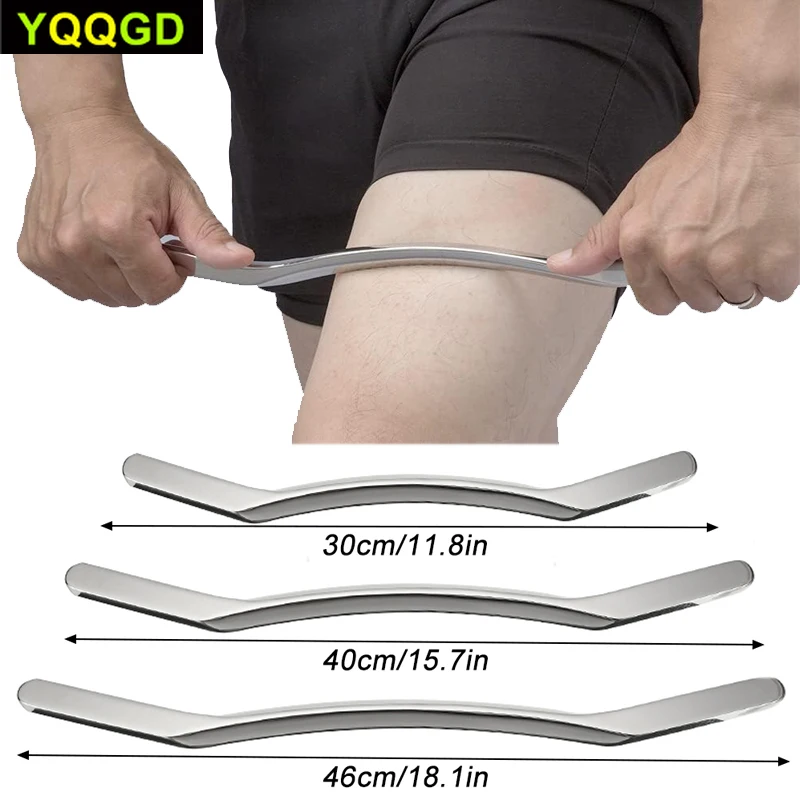Sport Stainless Steel Long Gua Sha Tool-Guasha Long Bar Muscle Scraping Massage Tools-Help Relieve Sore Muscles Soft