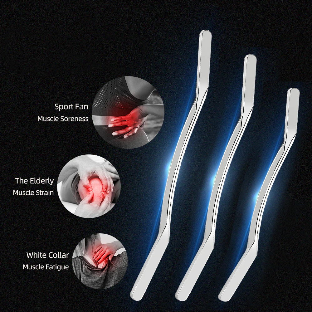 Sport Stainless Steel Long Gua Sha Tool-Guasha Long Bar Muscle Scraping Massage Tools-Help Relieve Sore Muscles Soft