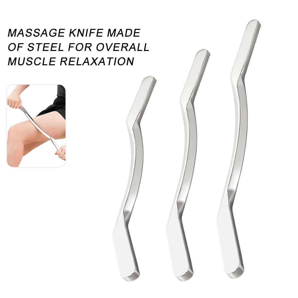 Sport Stainless Steel Long Gua Sha Tool-Guasha Long Bar Muscle Scraping Massage Tools-Help Relieve Sore Muscles Soft