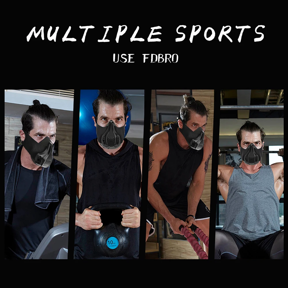 Sports Mask Adjustable 48 Breathing Levels Air Resistance Workout Running Gym Mask Fitness Exercise Physical Endurance Sports Mask Adjustable 48 Breathing Levels Air Resistance Workout Running Gym Mask Fitness Exercise Physical Endurance