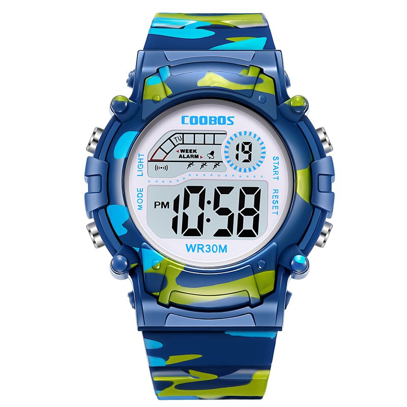 Sports Military Kids Digital Watches Student Childrens Watch Fashion Luminous LED Alarm Camouflage