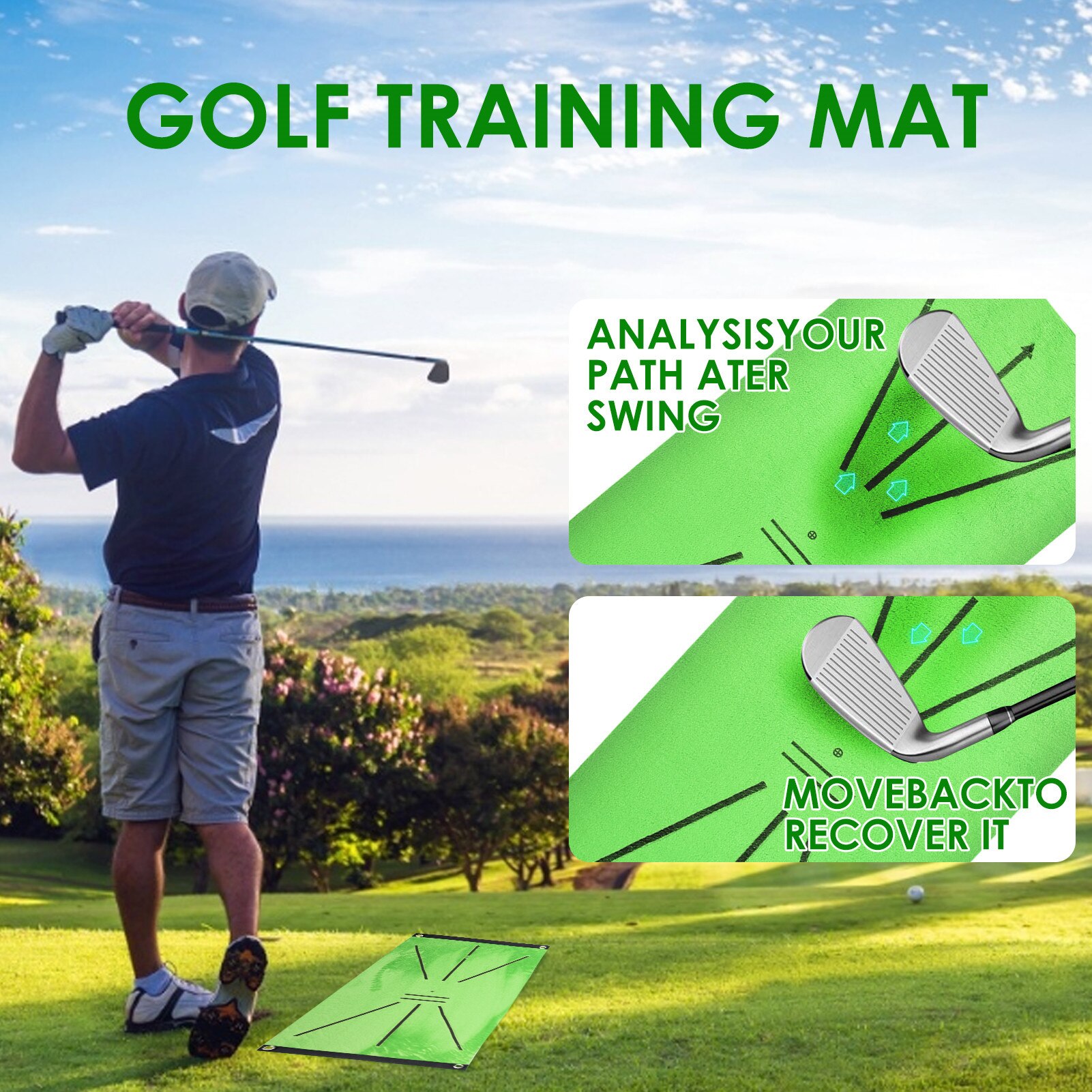 Sports Training Rubber Golf Swing Mat Sports Training Rubber Golf Swing Mat