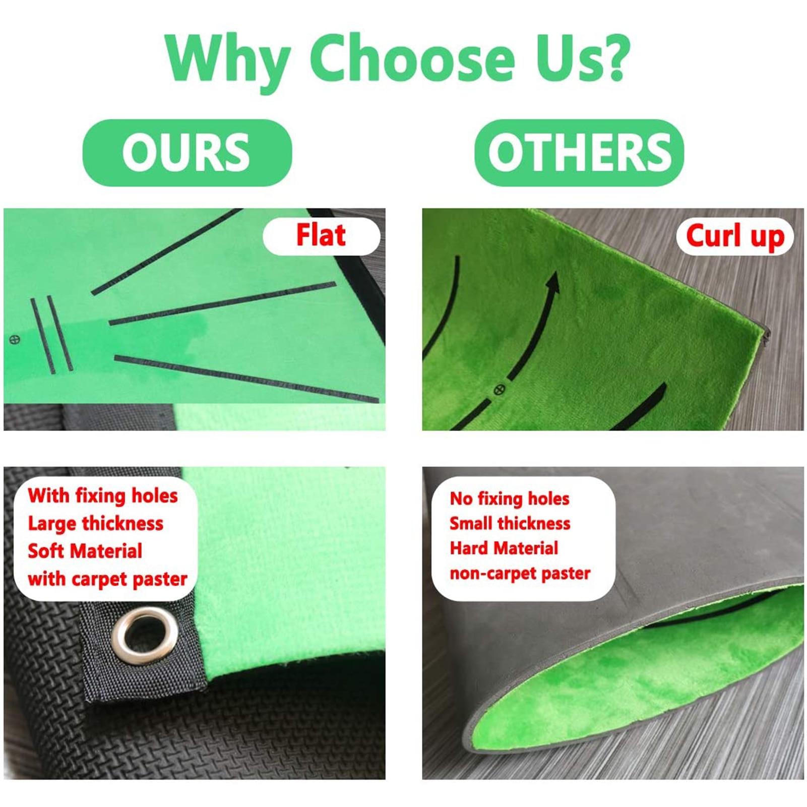 Sports Training Rubber Golf Swing Mat Sports Training Rubber Golf Swing Mat