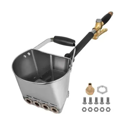 Spray Gun for Painting Walls Ceilings Cement Mortar Sprayer Plaster Hopper Gun With 4 Jet Hopper Ladle Construction Tool Spray Gun for Painting Walls Ceilings Cement Mortar Sprayer Plaster Hopper Gun With 4 Jet Hopper Ladle Construction Tool