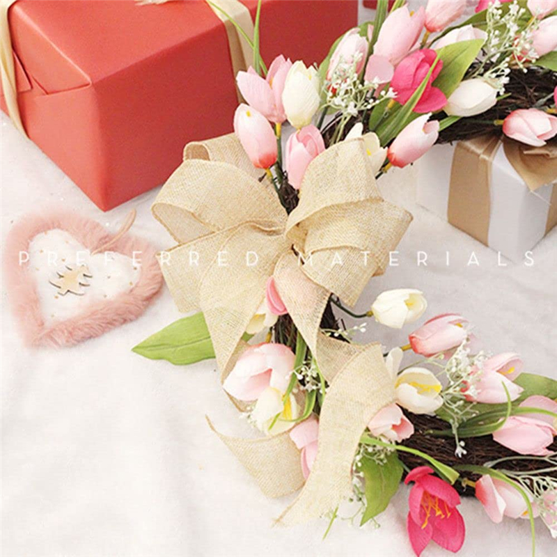 Spring Color Tulip Door Wreath
