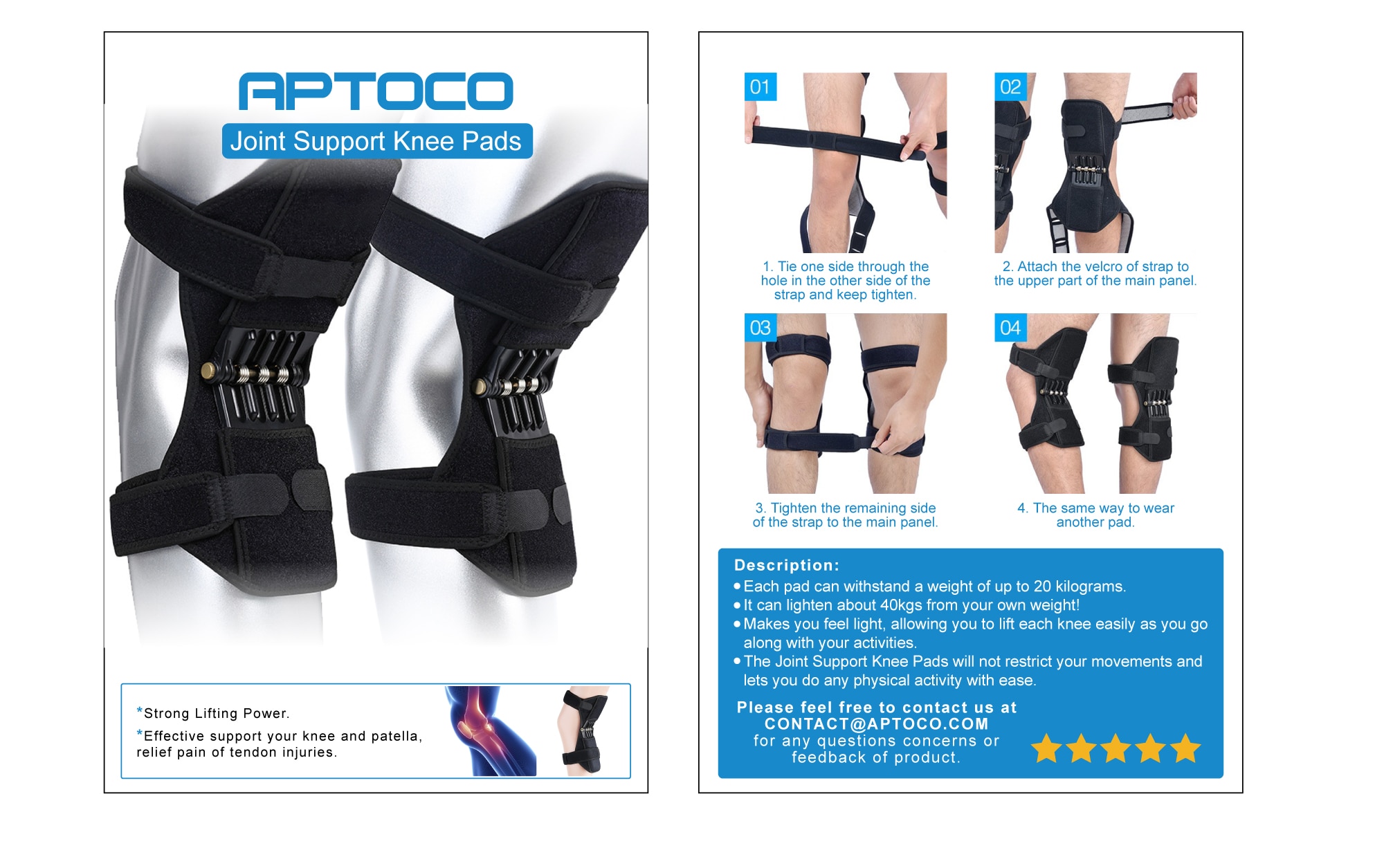 Spring Knee Brace Breathable Support Pad Spring Knee Brace Breathable Support Pad