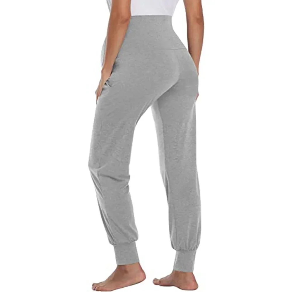 Spring Maternity Women's Casual Pants Premama Solid High Waist Strechy Lounge Trousers For Pregnant Women Joggers With