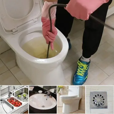 Spring Pipe Dredging Tools Drain Cleaner Sewer Sinks Basin Pipeline Clogged Remover Connected to Electric Screwdriver