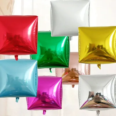 Square Balloons Cube Party Decor (2 Pcs) Square Balloons Cube Party Decor (2 Pcs)