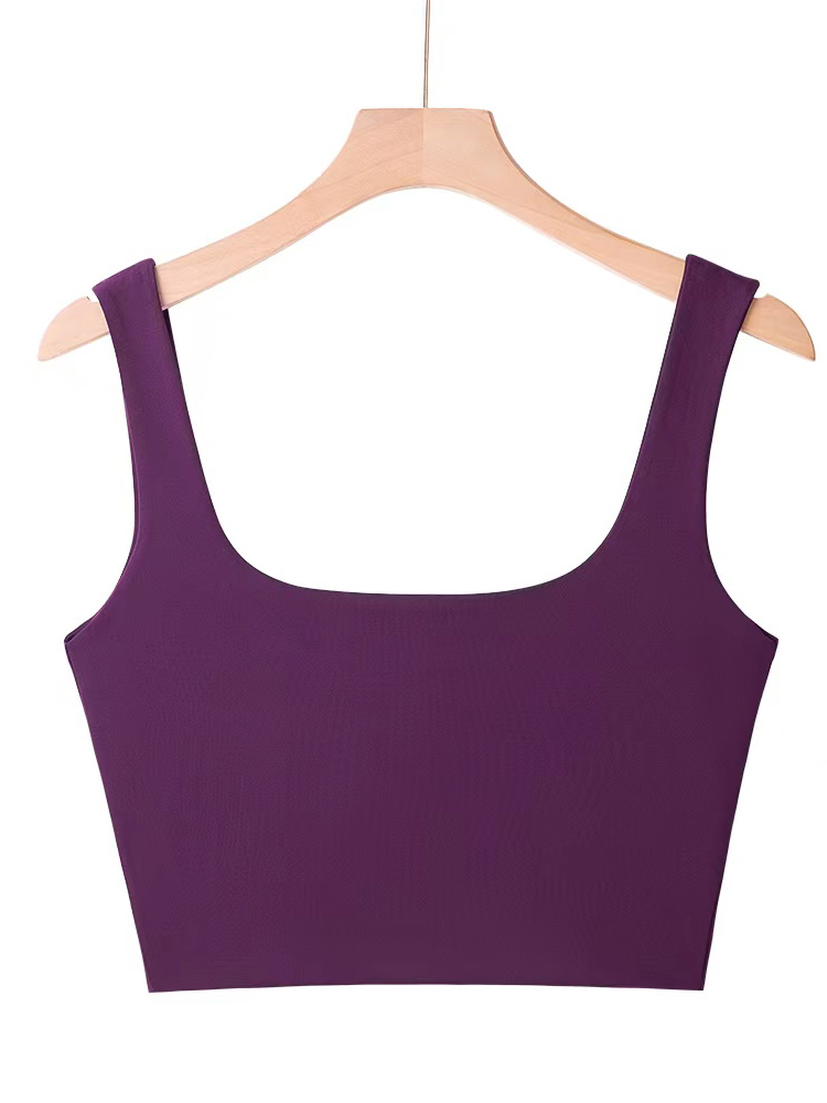 Square Collar Sleeveless Crop Top