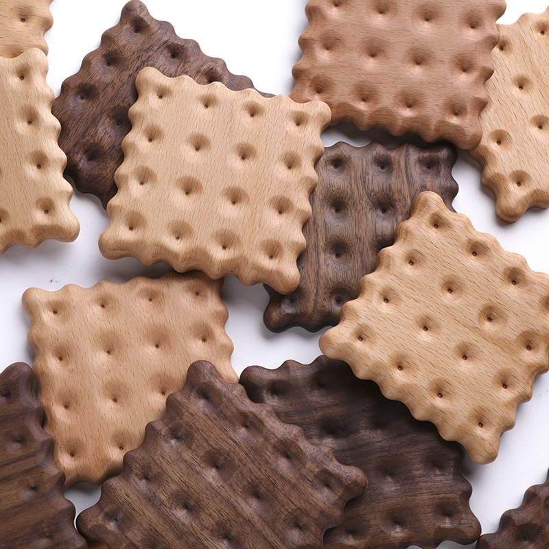 Square Natural Wood Biscuit Coaster Square Natural Wood Biscuit Coaster