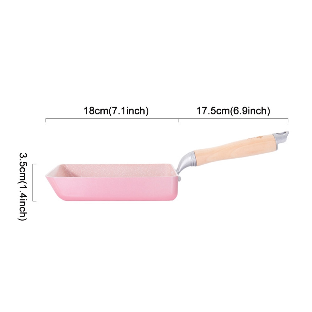 Square Omelette Pan with Wooden Handle Square Omelette Pan with Wooden Handle