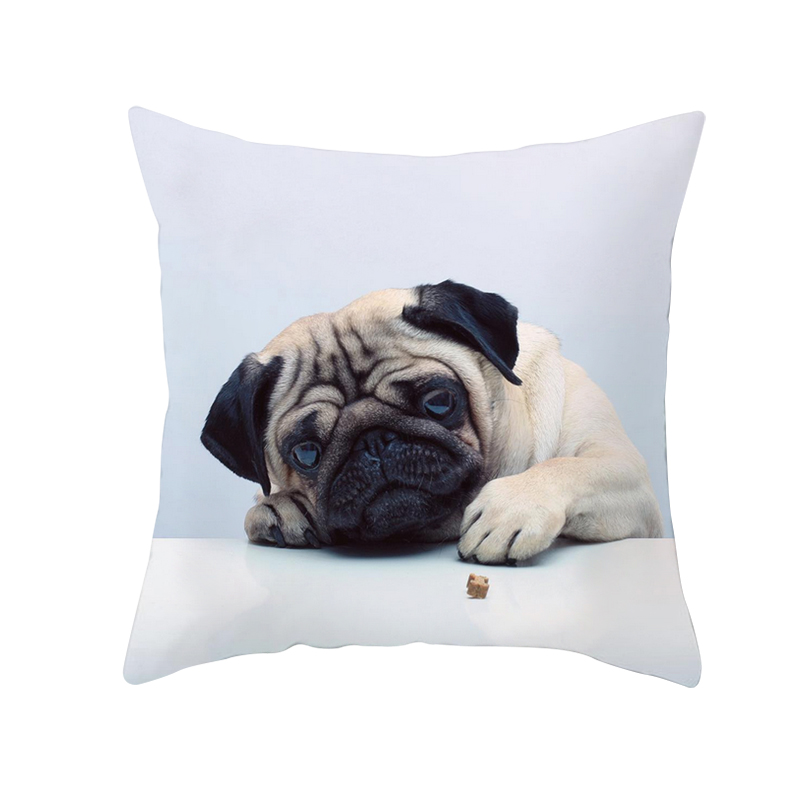Square Pug Dog Pillowcase Square Pug Dog Pillowcase