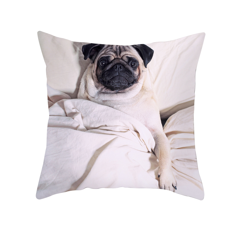 Square Pug Dog Pillowcase Square Pug Dog Pillowcase