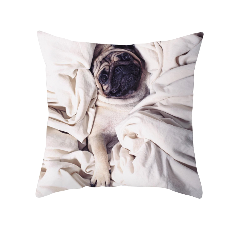 Square Pug Dog Pillowcase Square Pug Dog Pillowcase