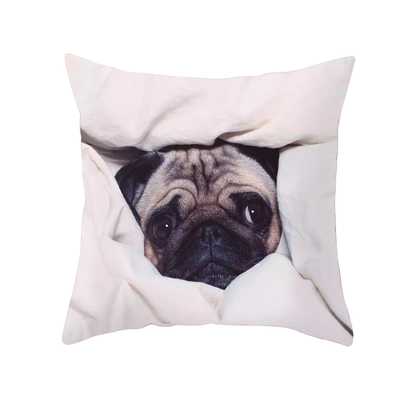 Square Pug Dog Pillowcase Square Pug Dog Pillowcase