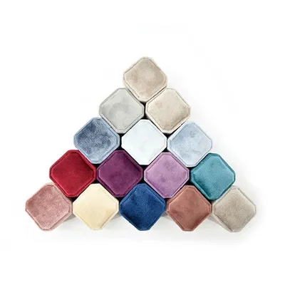 Square Shaped Velvet Ring Holder