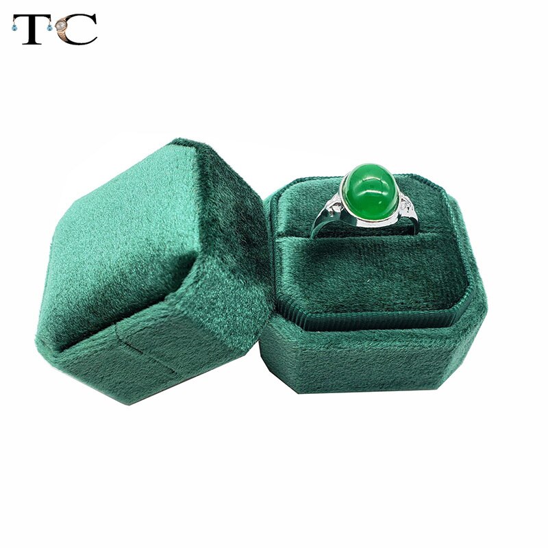 Square Shaped Velvet Ring Holder