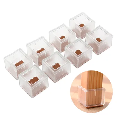 Square Silicone Floor Protectors (Set of 8)
