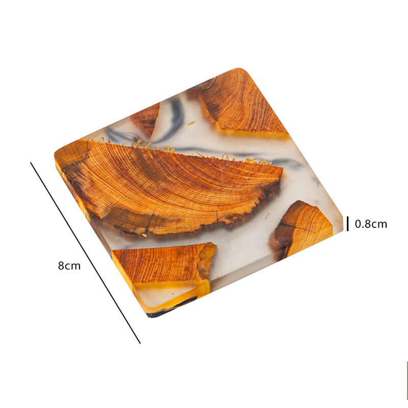 Square Wood and Resin Coaster Square Wood and Resin Coaster