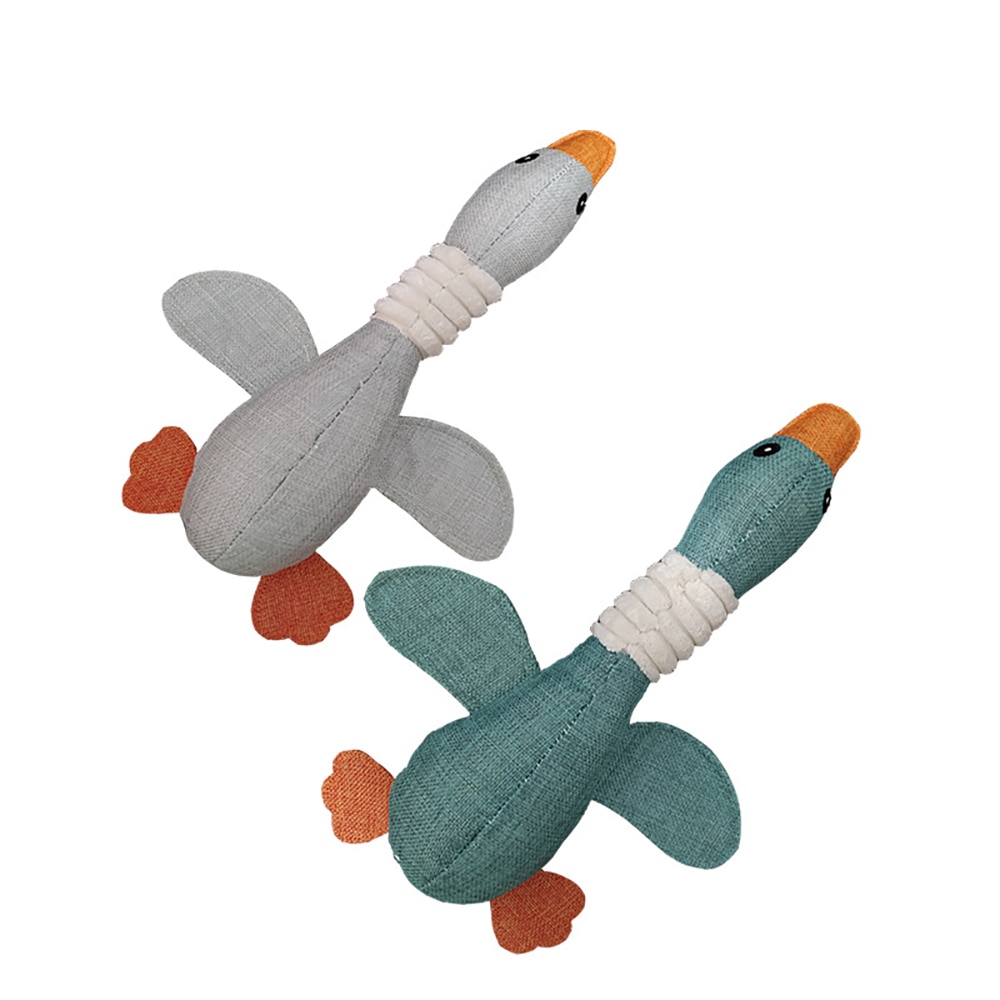 Squeaky Animal Plush Goose Dog Toy
