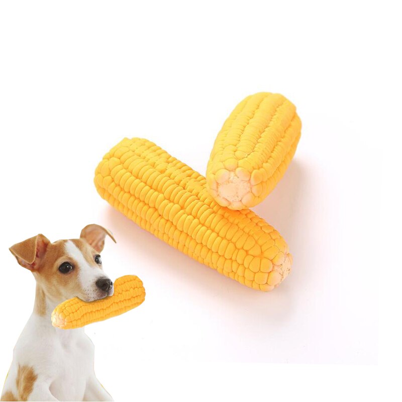 Squeaky Natural Latex Corn Dog Toy Squeaky Natural Latex Corn Dog Toy